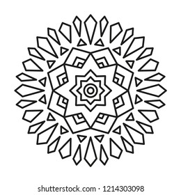 Cute Christmas Mandala for Coloring.