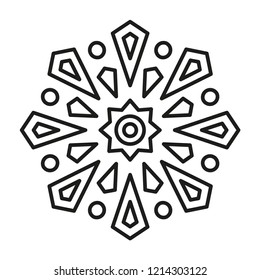 Cute Christmas Mandala for Coloring.