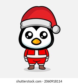 Cute Christmas mascot design illustration