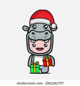 Cute Christmas mascot design illustration