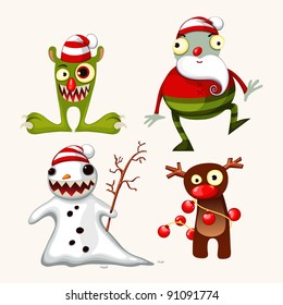 Cute Christmas monsters