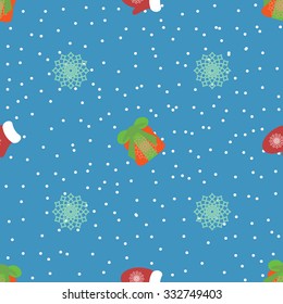 Cute christmas or new year pattern. Vector seamless texture