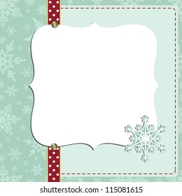 Cute christmas new Year postcard template