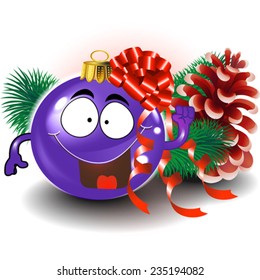 Cute christmas ornament vector