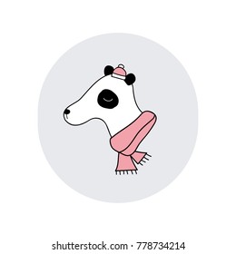 Cute christmas panda