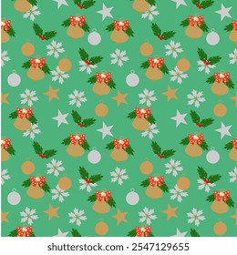 Cute Christmas pattern for fabric and background.