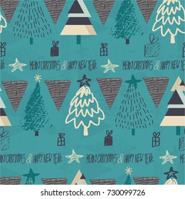 Cute Christmas pattern with lovely christmas trees.