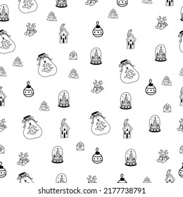 Cute, Christmas pattern in modern scandinavian style in vector. Absctract nordic geometric design for winter decoration interior, print posters, greating card, bussines banner, wrapping.