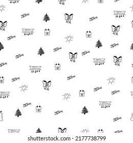 Cute, Christmas pattern in modern scandinavian style in vector. Absctract nordic geometric design for winter decoration interior, print posters, greating card, bussines banner, wrapping.