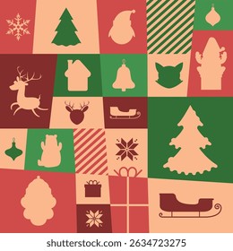 Cute christmas pattern silhouette pattern by tulangbercabang studio