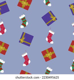 Cute Christmas pattern. Vector illustration for cards, posters, flyers.