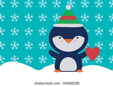 Cute Christmas Penguin