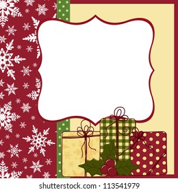 Plantilla postal de Navidad corta