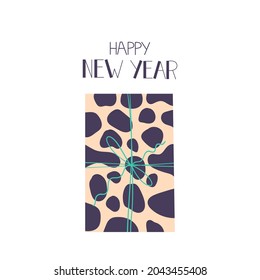 Cute Christmas present. Vector illustration