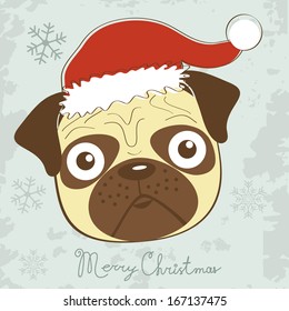 Cute Christmas pug