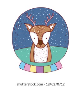cute christmas reindeer character