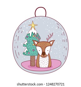 cute christmas reindeer character