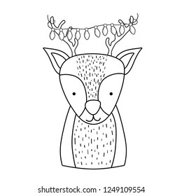 cute christmas reindeer character
