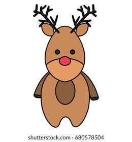cute christmas reindeer character