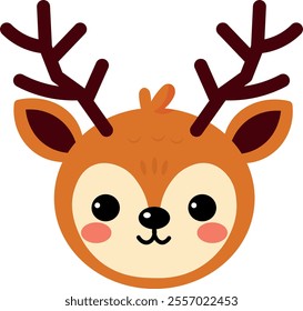 Cute Christmas reindeer, drawing, reindeer, Christmas decoration