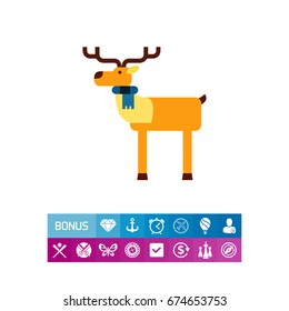 Cute Christmas reindeer icon