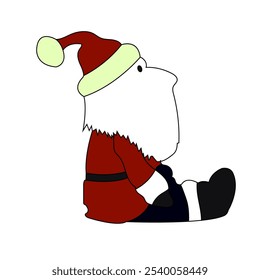 Cute Christmas Santa Claus Character Vector Illustration. Adorable vector illustration featuring a charming Christmas character, perfect for spreading holiday cheer. 