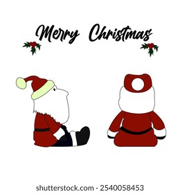 Cute Christmas Santa Claus Character Vector Illustration. Adorable vector illustration featuring a charming Christmas character, perfect for spreading holiday cheer. 