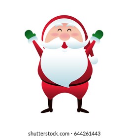 cute christmas santa claus happy celebration cartoon