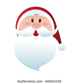 Cute Santa Claus Without Hat Isolated Stock Vector (Royalty Free ...