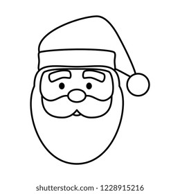 cute christmas santa claus head character