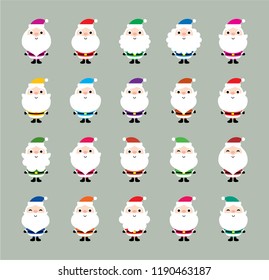 cute christmas santa claus vector collection