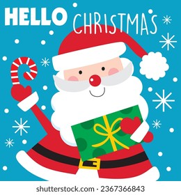 Cute Christmas Santa Claus vector art