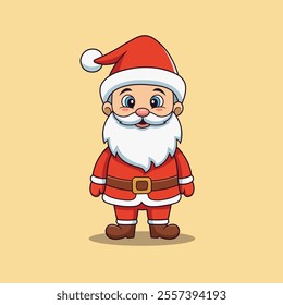 Cute christmas santa clause cartoon