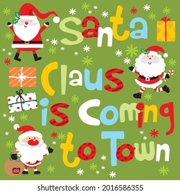 Corta navidad santa y letras para tarjetas de navidad, bolsas de regalo o diseño de caja