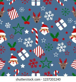 Cute Christmas Seamless Background Stock Vector (Royalty Free ...