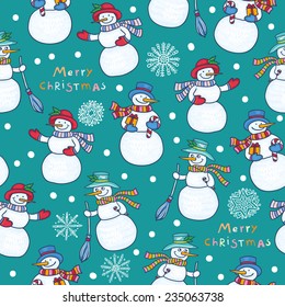 Cute christmas seamless pattern