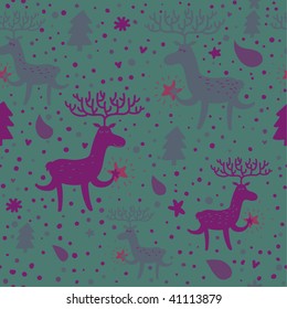 Cute christmas seamless pattern