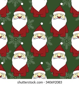 Cute Christmas Seamless Pattern Background - Vector Illustration, flat style. Endless texture. Use for wallpaper, textiles, pattern fills, web page background