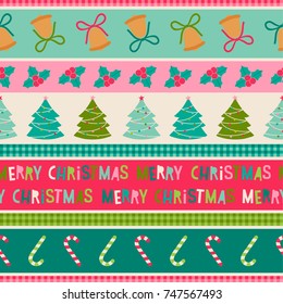 Cute Christmas seamless pattern background