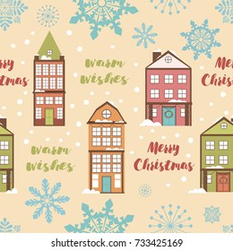 Cute Christmas seamless pattern for christmas products. Vector illustration