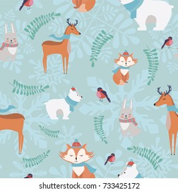 Cute Christmas seamless pattern for christmas products. Vector illustration