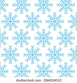 Frische Weihnachtsmuster mit Schneeflocken einzeln auf weißem Hintergrund. Alles Gute zum neuen Jahr Tapete und Wrapper für saisonale Design, Textilien, Dekoration, Grußkarte. Handgezeichnete Drucke und Doodle
