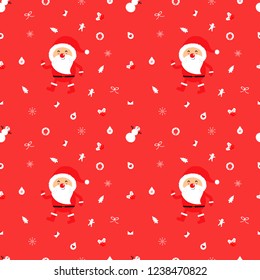 cute Christmas seamless pattern vector.