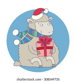 Cute christmas sheep