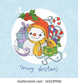 cute christmas snowman