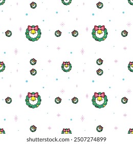 Cute Christmas Snowman Pattern Vector
