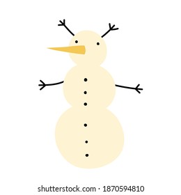 Cute  Christmas snowman . Simple and stylish Scandinavian print.
