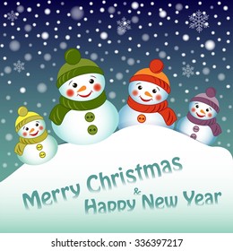 Cute Christmas snowmen