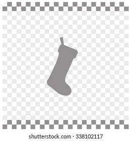 Cute Christmas Sock - vector cartoon Illustration.
