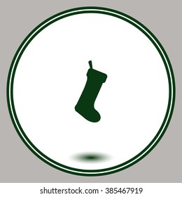 Cute Christmas Sock - vector cartoon Illustration.